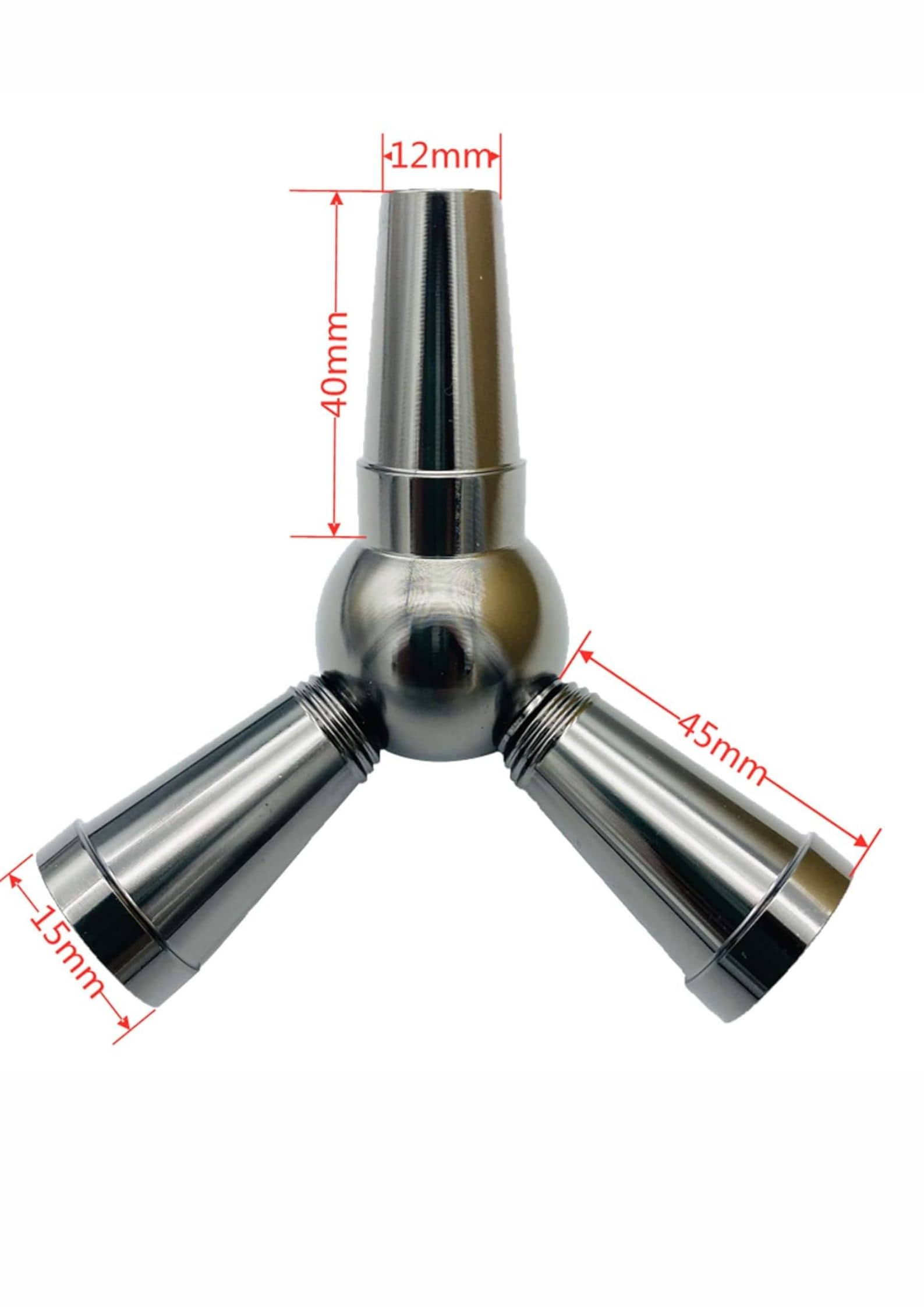 PUFF SMART Hookah Stainless Steel  Connector (Pack of 1) 3 inch COLOR MAY VARY