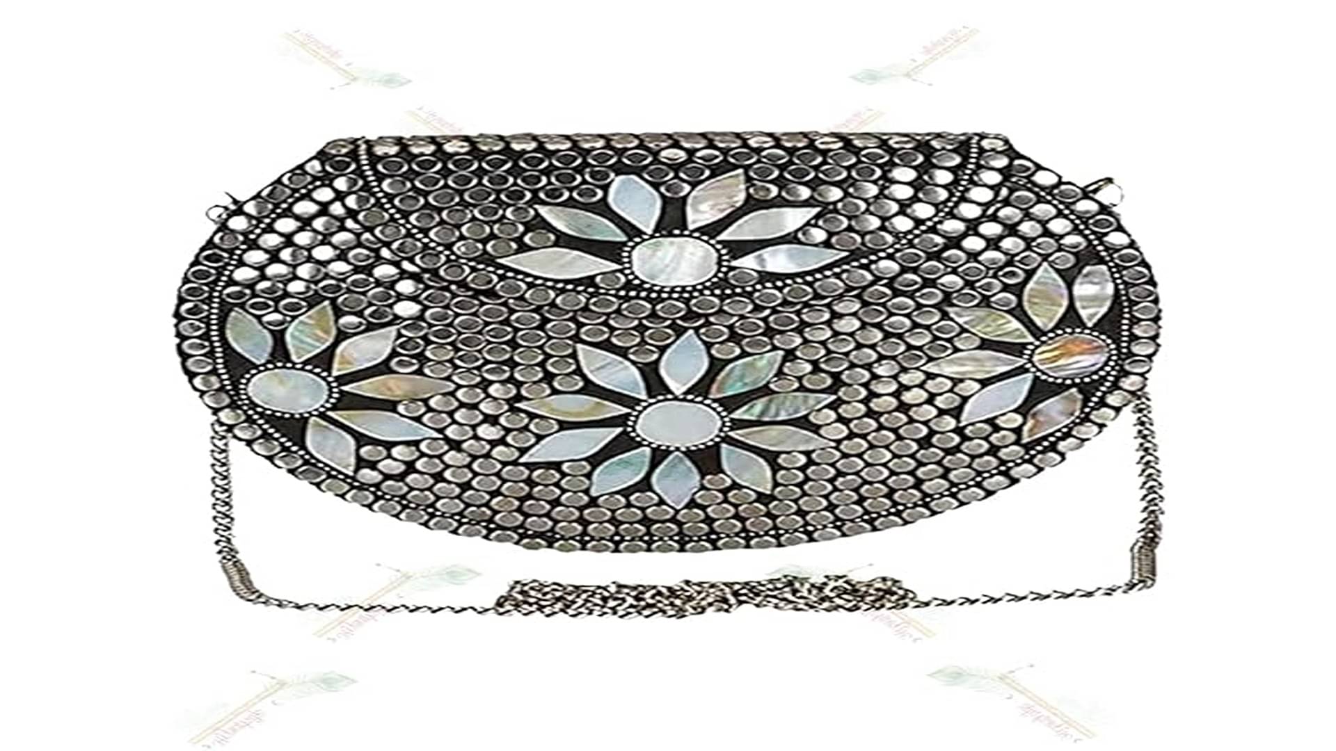     			Shakuntla Vintage Silver Metal Crossbody
