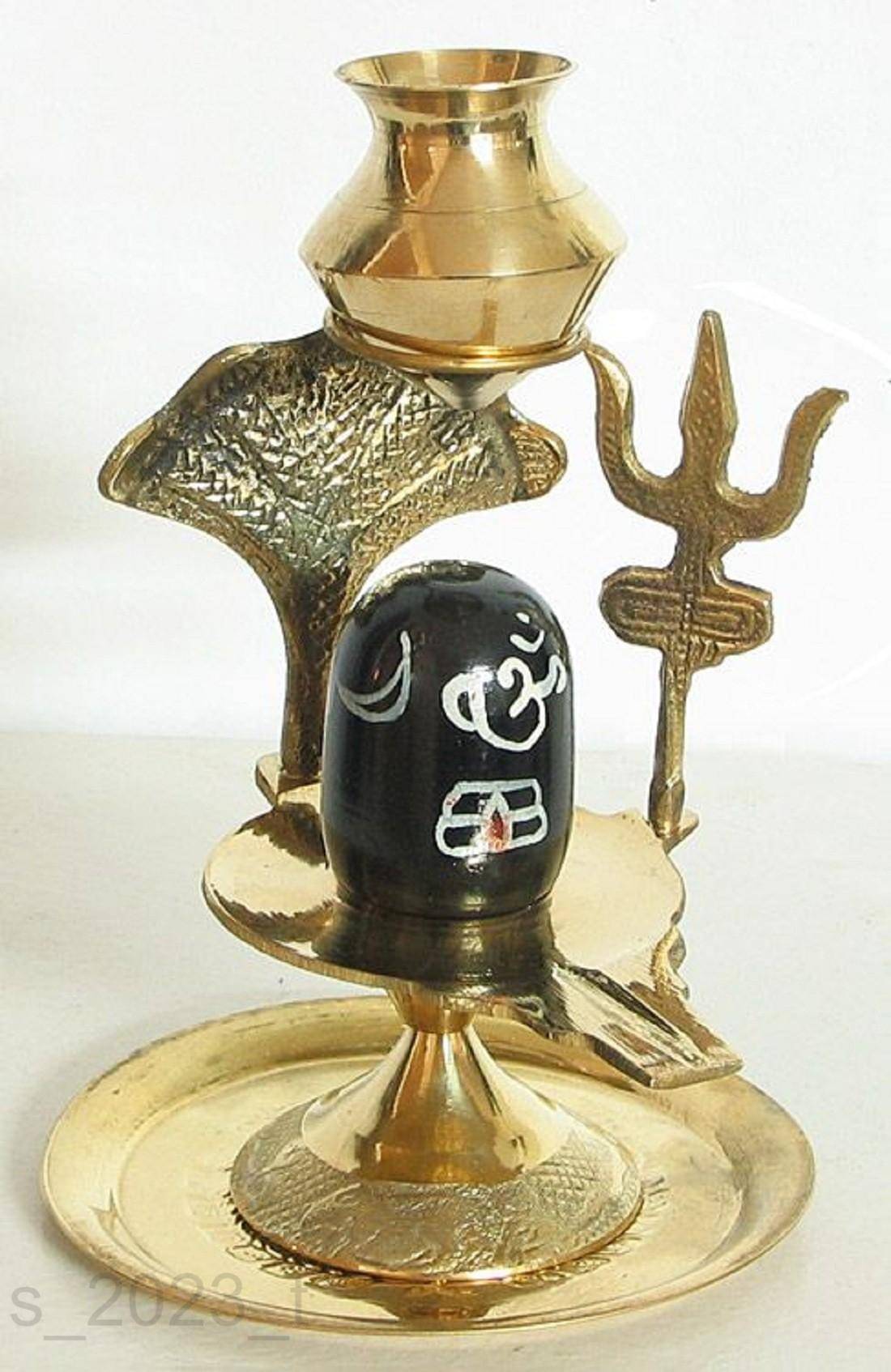     			Shri Astha Vinayak Brass Shivling Idol ( 4 cm )