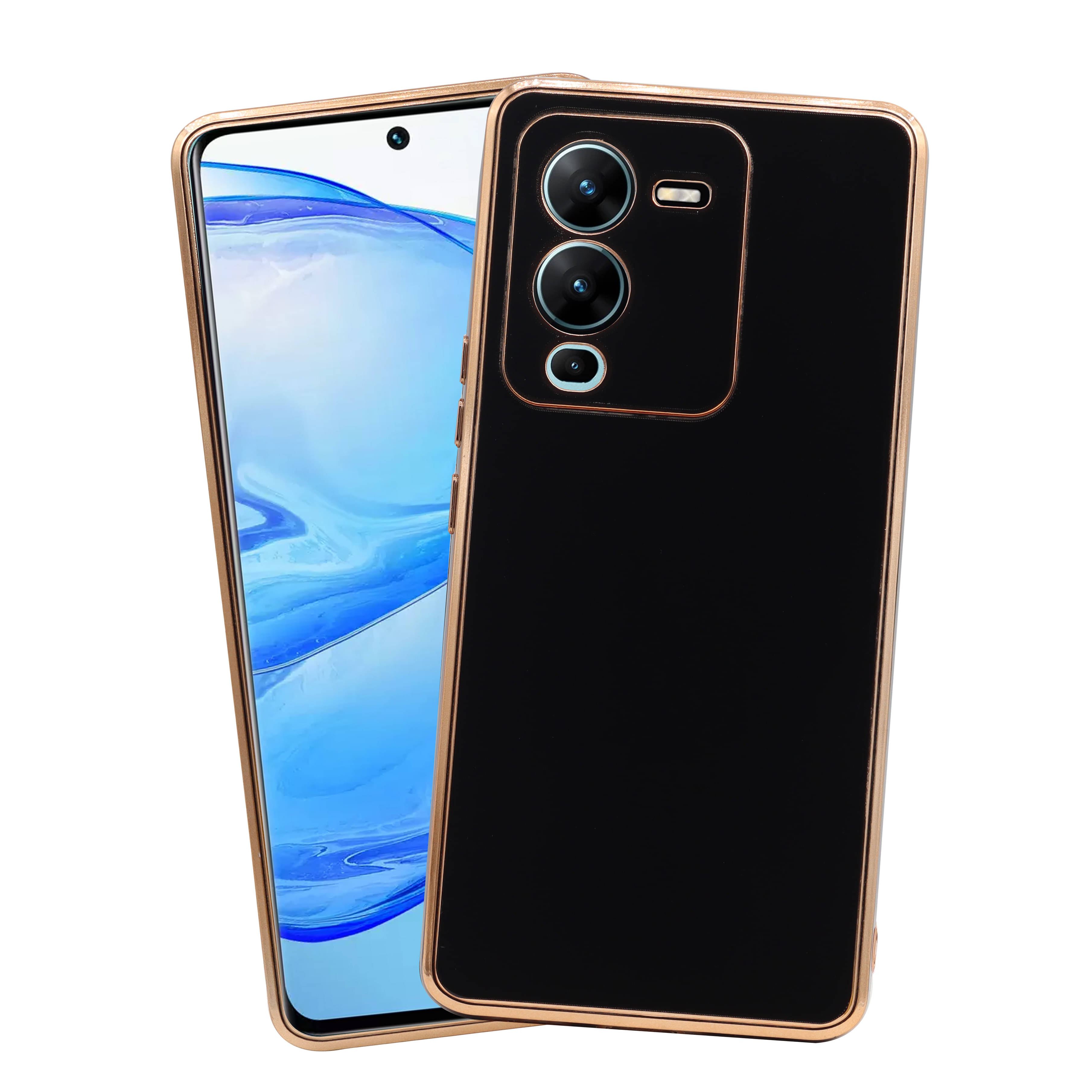     			VAKIBO Plain Cases Compatible For TPU Glossy Cases Vivo v25 pro ( )