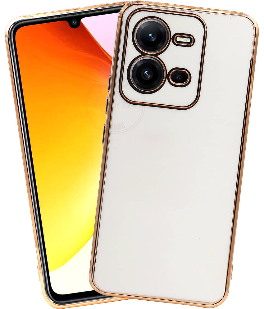 VAKIBO Plain Cases Compatible For TPU Glossy Cases Vivo V25 ( )