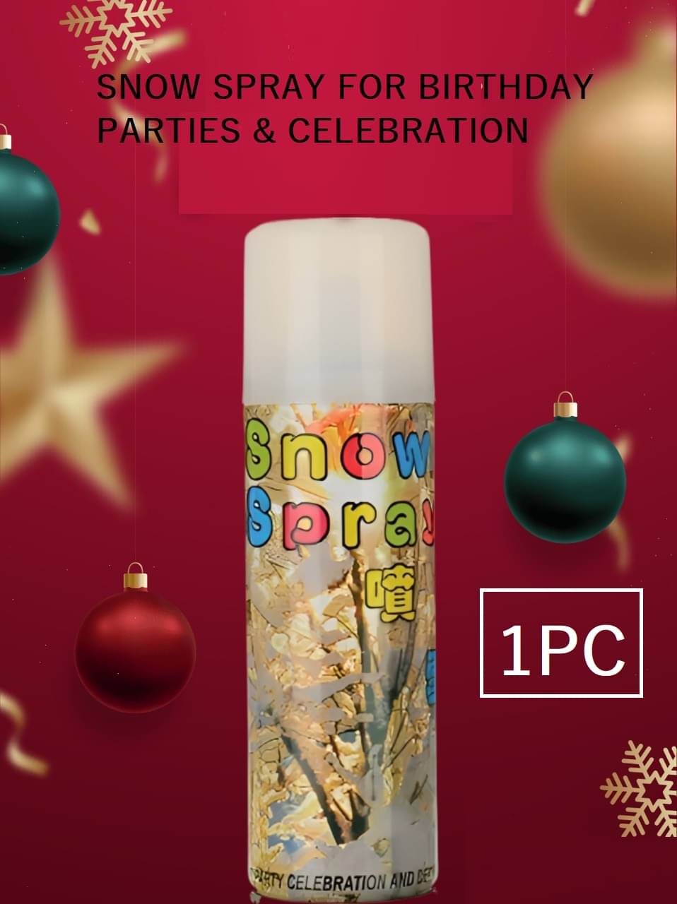     			White Snow Decorative Party Spray - Celebration Spray for Birthdays, Anniversary