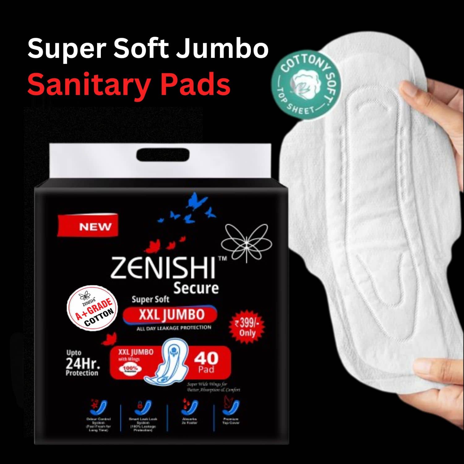 ZENISHI Cottony XXL Ultra Sanitary Pad