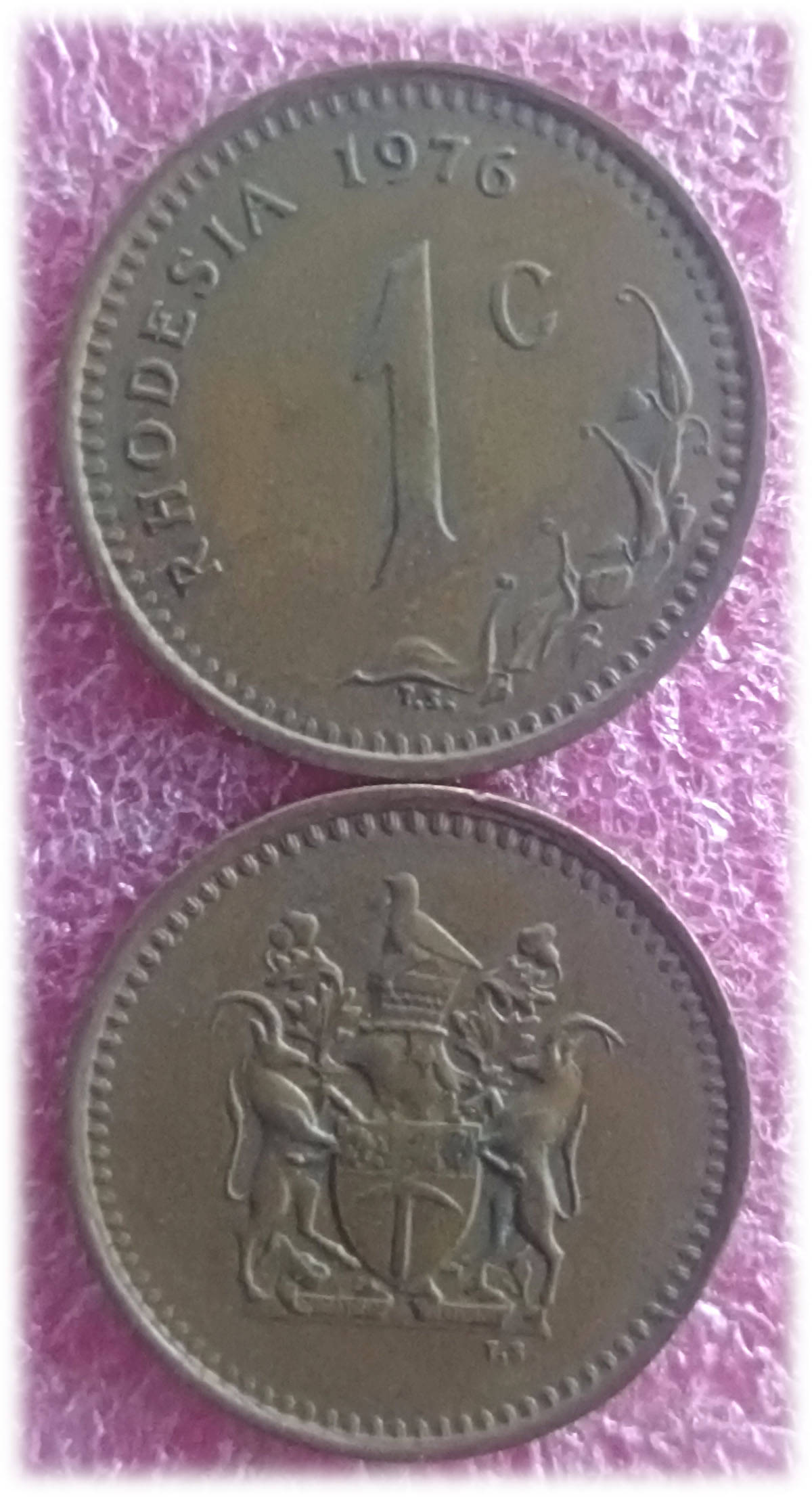     			Zimbabwe › Rhodesia - 1 Cent 1970-1977 Coins › Standard circulation coins Bronze • 4 g • ⌀ 22.4 mm