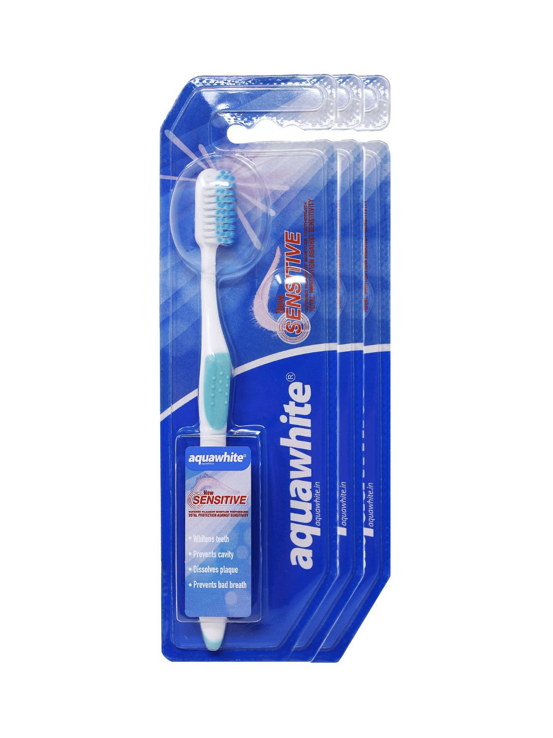 aquawhite New Sensitive Toothbrush Pack of 3