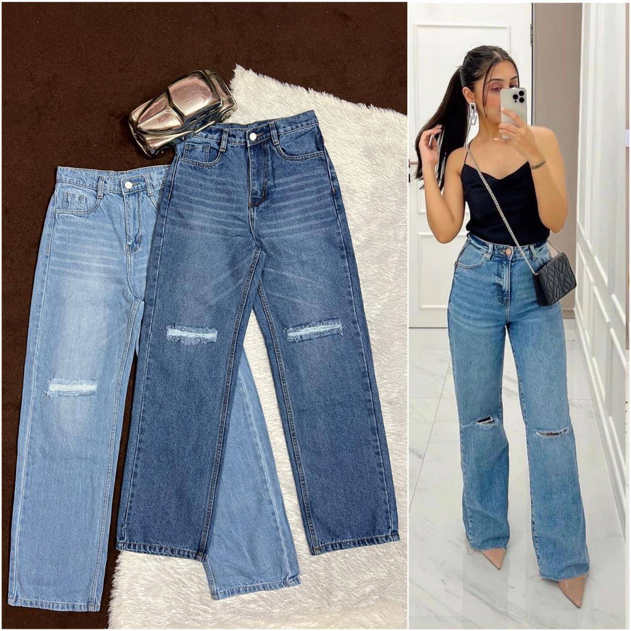     			9x denims - Blue Denim Regular Fit Women's Jeans ( Pack of 1 )