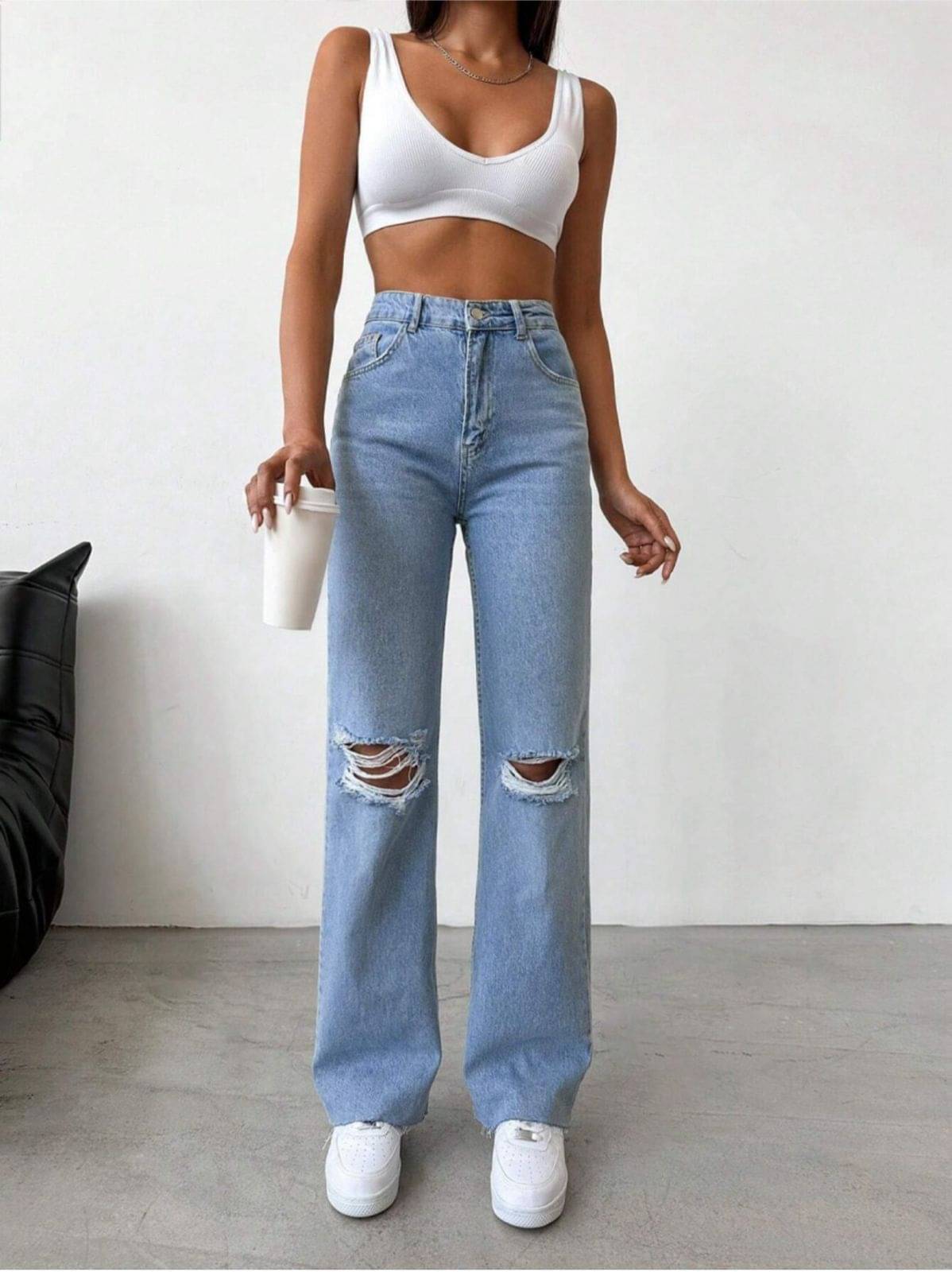     			9x denims - Blue Denim Regular Fit Women's Jeans ( Pack of 1 )