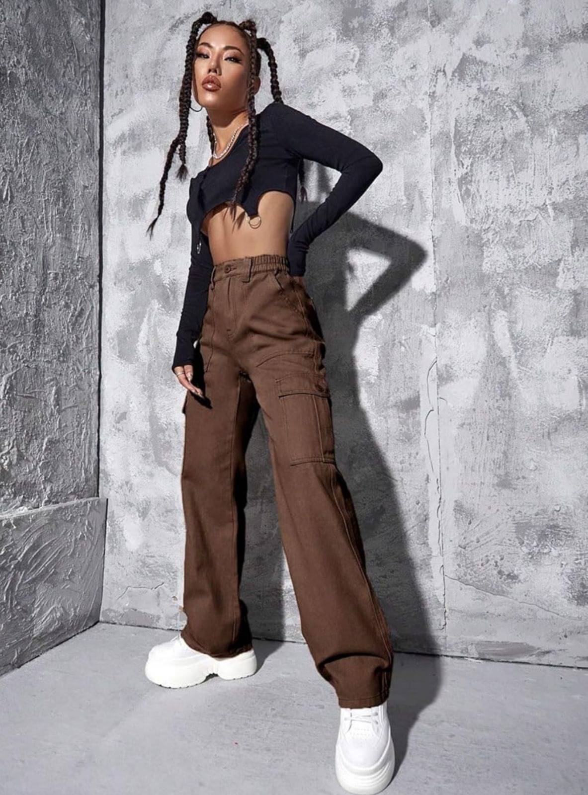     			9x denims - Brown Denim Regular Fit Women's Jeans ( Pack of 1 )