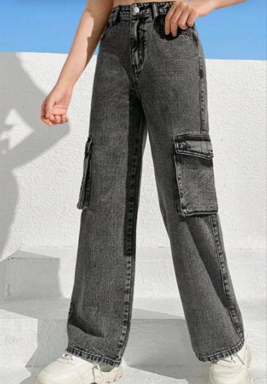     			9x denims - Grey Denim Regular Fit Women's Jeans ( Pack of 1 )