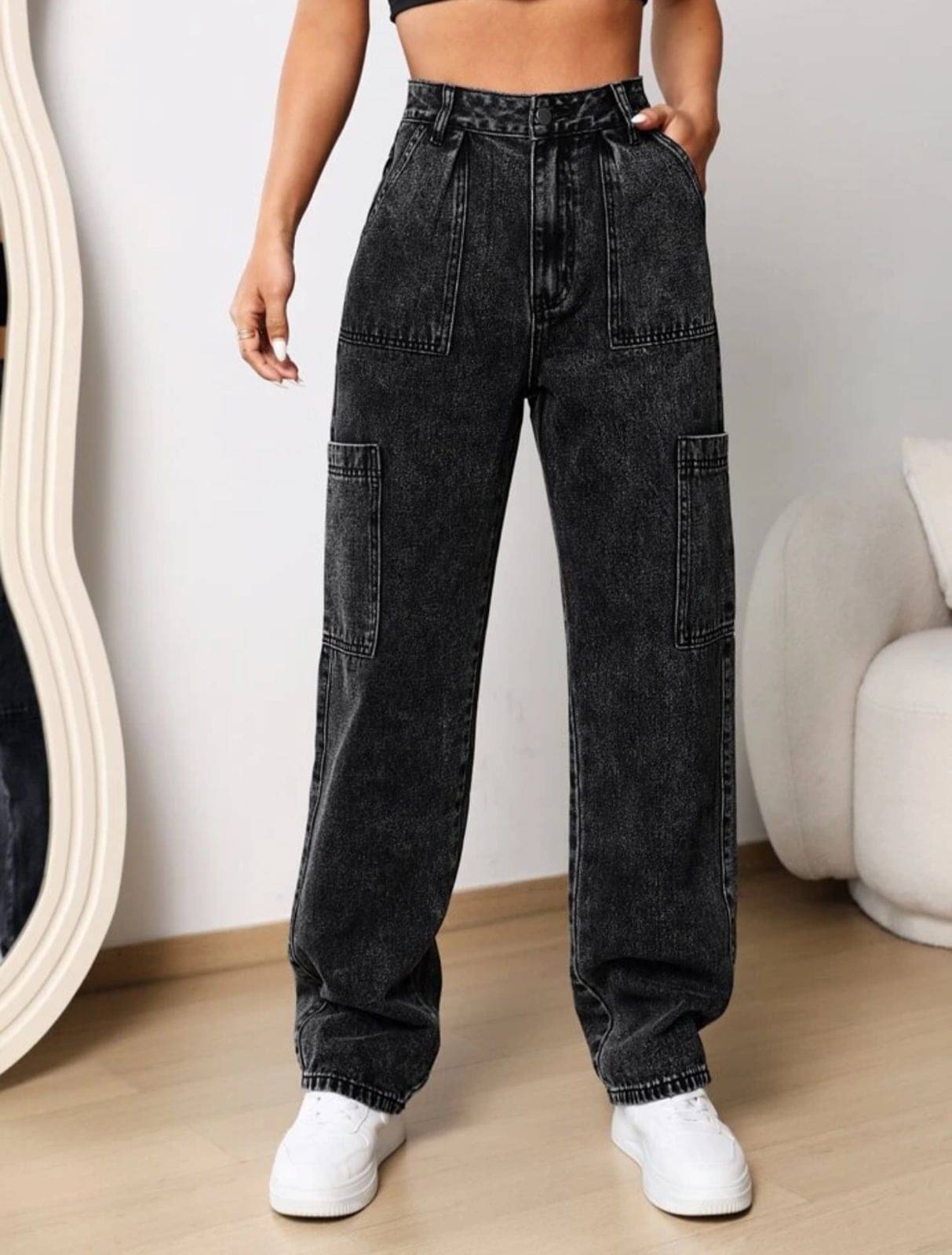     			9x denims - Grey Denim Regular Fit Women's Jeans ( Pack of 1 )