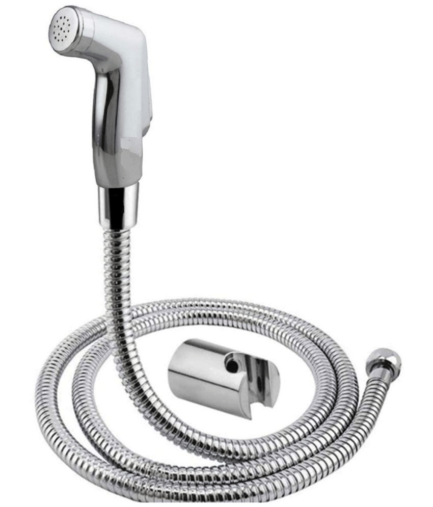 Bathfax Hindware Health faucet with 1 m Hose Pipe and Hook Health Faucet (Water Sprayer)