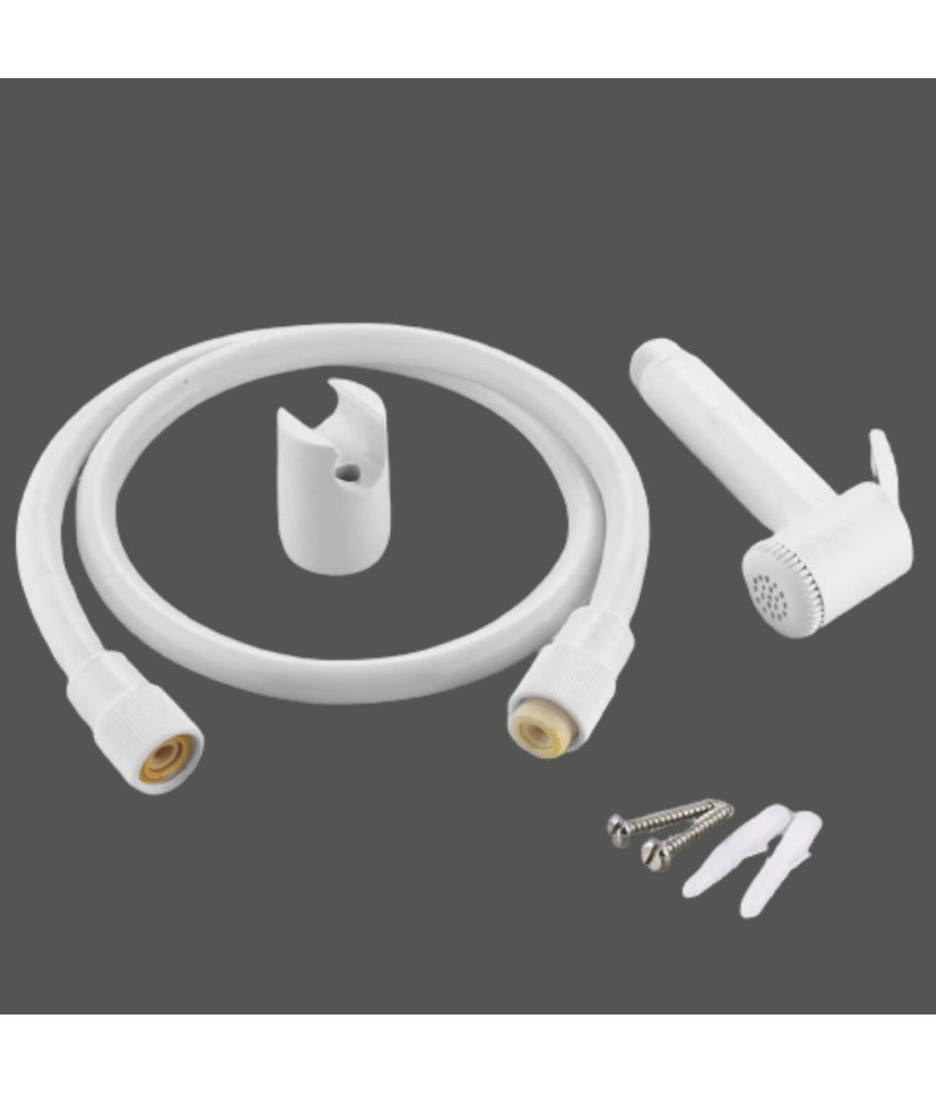 Bathfax PVC White JQ Health Faucet Jet Spray Set Plastic(ABS) Health Faucet (Water Sprayer)
