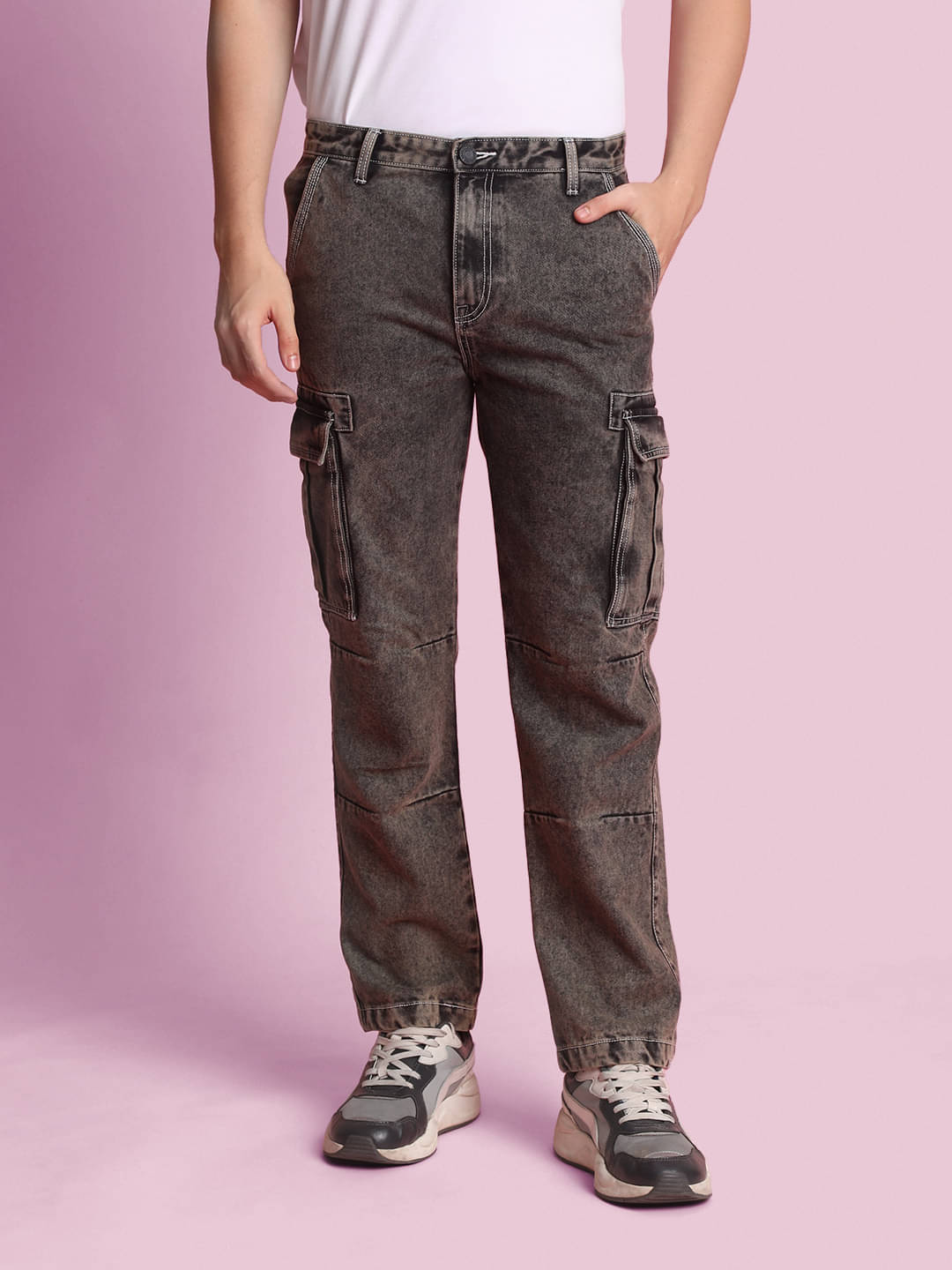 Bene Kleed Relaxed Washed Men's Jeans - Charcoal ( Pack of 1 ) Bene Kleed Relaxed Washed Men's Jeans - Charcoal ( Pack of 1 )