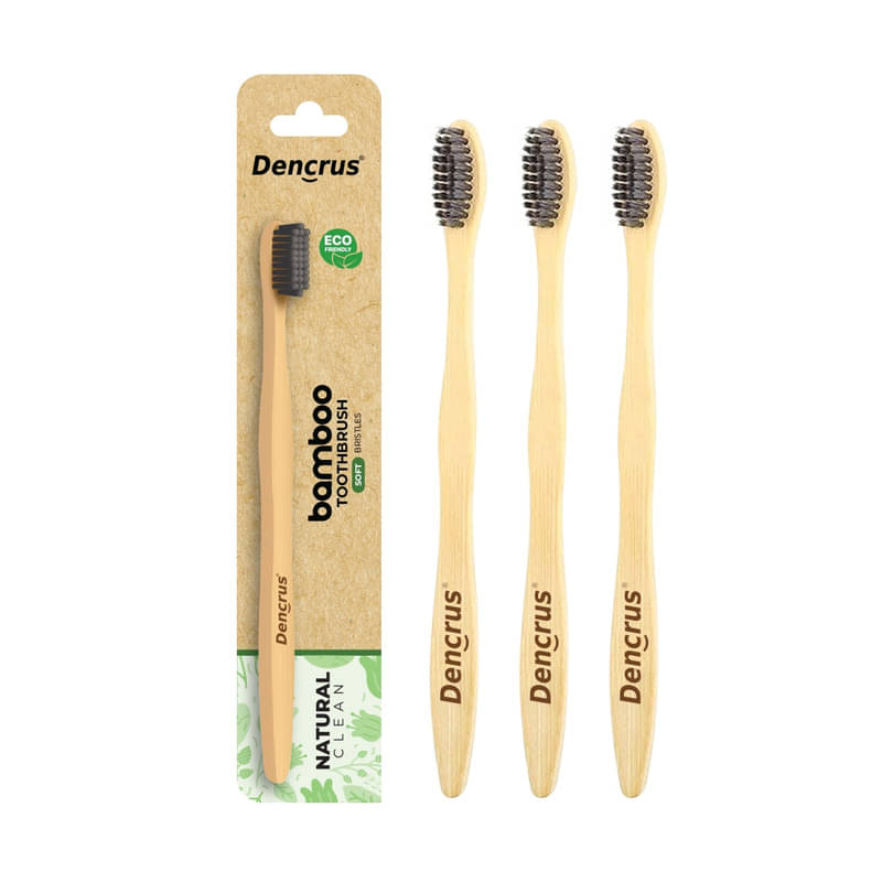     			Dencrus Natural Clean Soft Bristles Toothbrush Relieve Sensitiivity Pack of 3