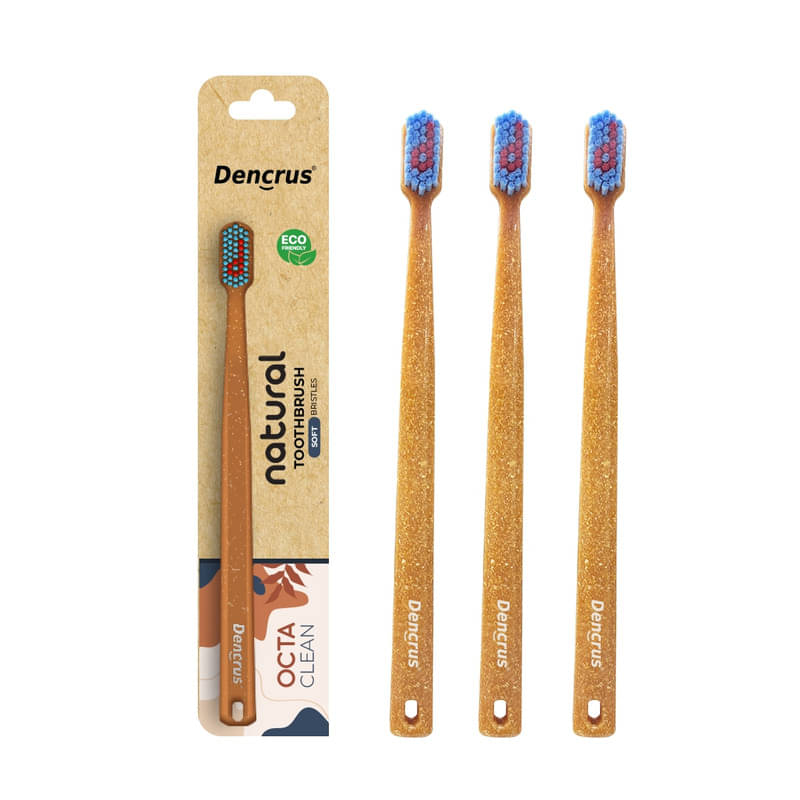     			Dencrus Octa Clean Ultra-Soft Bristles Toothbrush Octagonal Handle Pack of 3