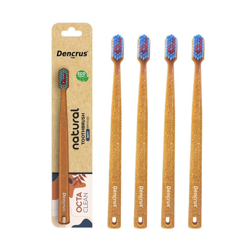 Dencrus Octa Clean Ultra-Soft Bristles Toothbrush Octagonal Handle Pack of 4 Dencrus Octa Clean Ultra-Soft Bristles Toothbrush Octagonal Handle Pack of 4