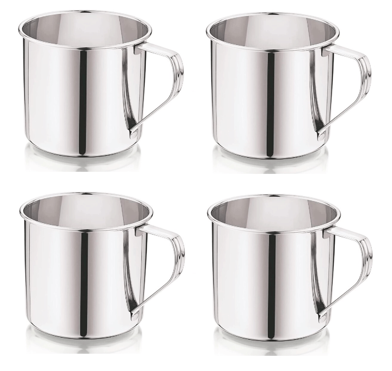     			Dynore 450 ML Mug Stainless Steel Coffee Mug 450 mL ( Pack of 4 )
