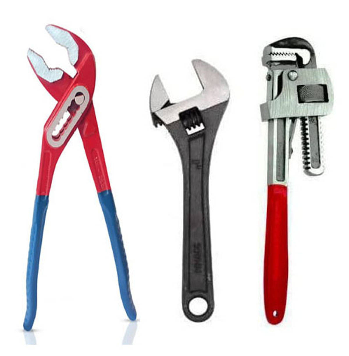     			EmmEmm Combo of Water Pump Plier, 10 Inch Pipe Wrench & 8 Inch Adjustable Wrench