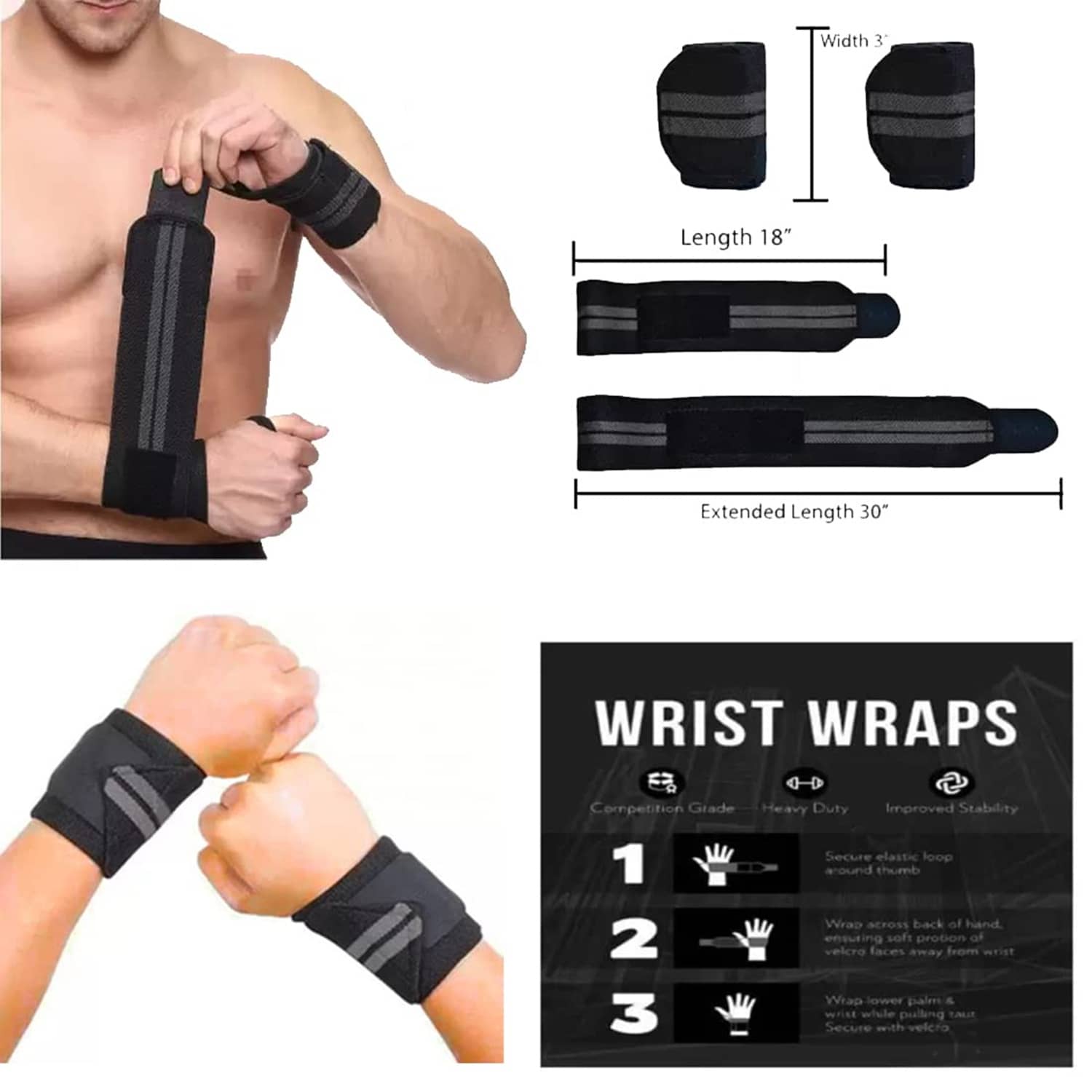 GROUPERS Black Nylon Wrist Band ( ) - Sports and Fitness Equipment | Buy online on ZillyBuy