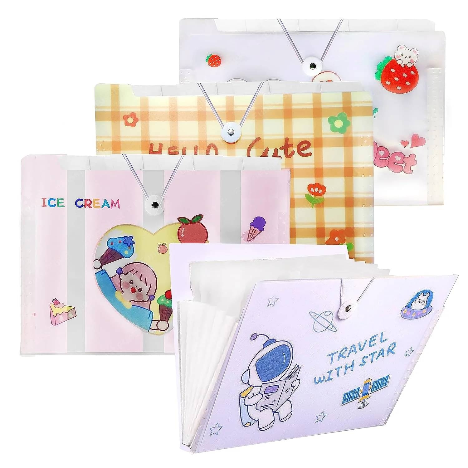 Indusbay Assorted/Multicolour Button Folder ( Pack of 1 ) Indusbay Assorted/Multicolour Button Folder ( Pack of 1 )