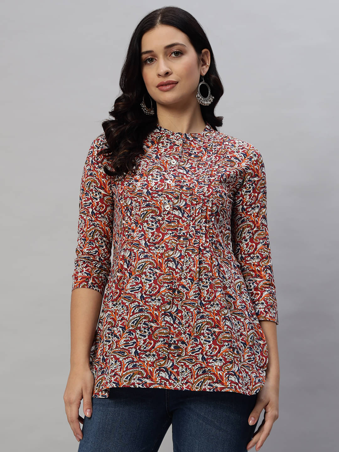     			Kbz Multi Color Cotton Women's Tunic ( Pack of 1 )
