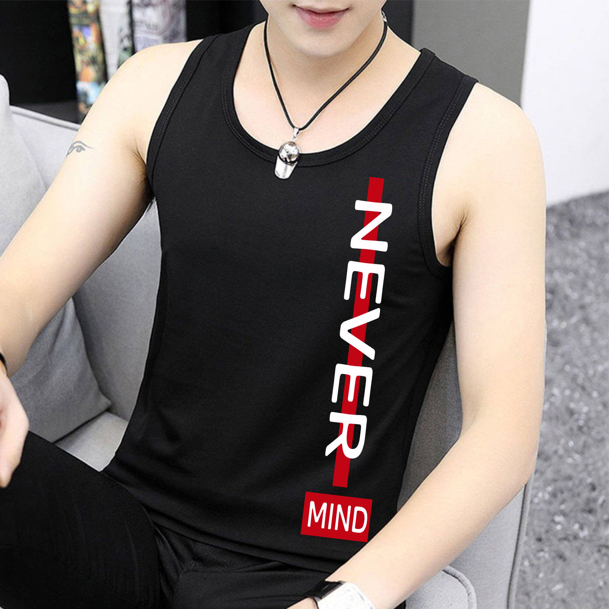     			Kintu Parantu Pack of 1 Polyester Basic Vest For Men ( Black )
