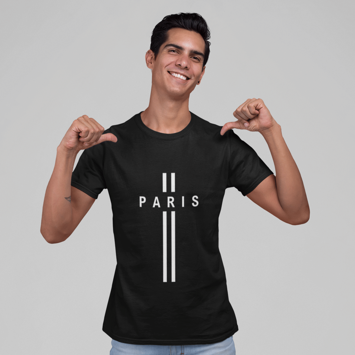     			LAMATE Cotton Blend Regular Fit Printed Half Sleeves Men's Round T-Shirt - Black ( Pack of 1 )