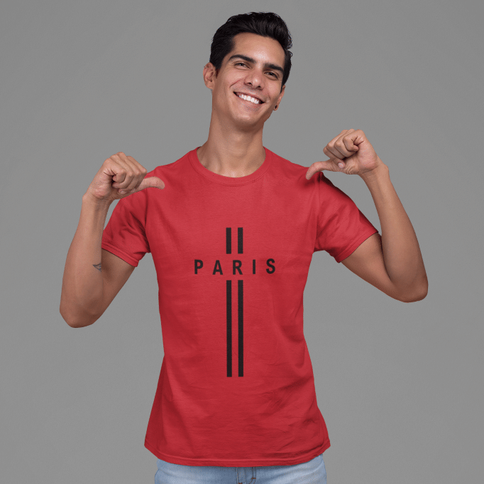     			LAMATE Cotton Blend Regular Fit Printed Half Sleeves Men's Round T-Shirt - Red ( Pack of 1 )