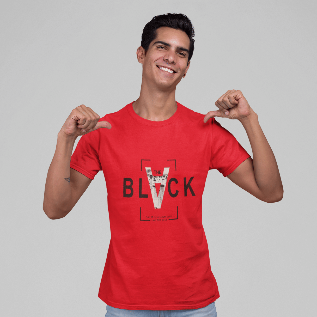     			LAMATE Cotton Blend Regular Fit Printed Half Sleeves Men's Round T-Shirt - Red ( Pack of 1 )