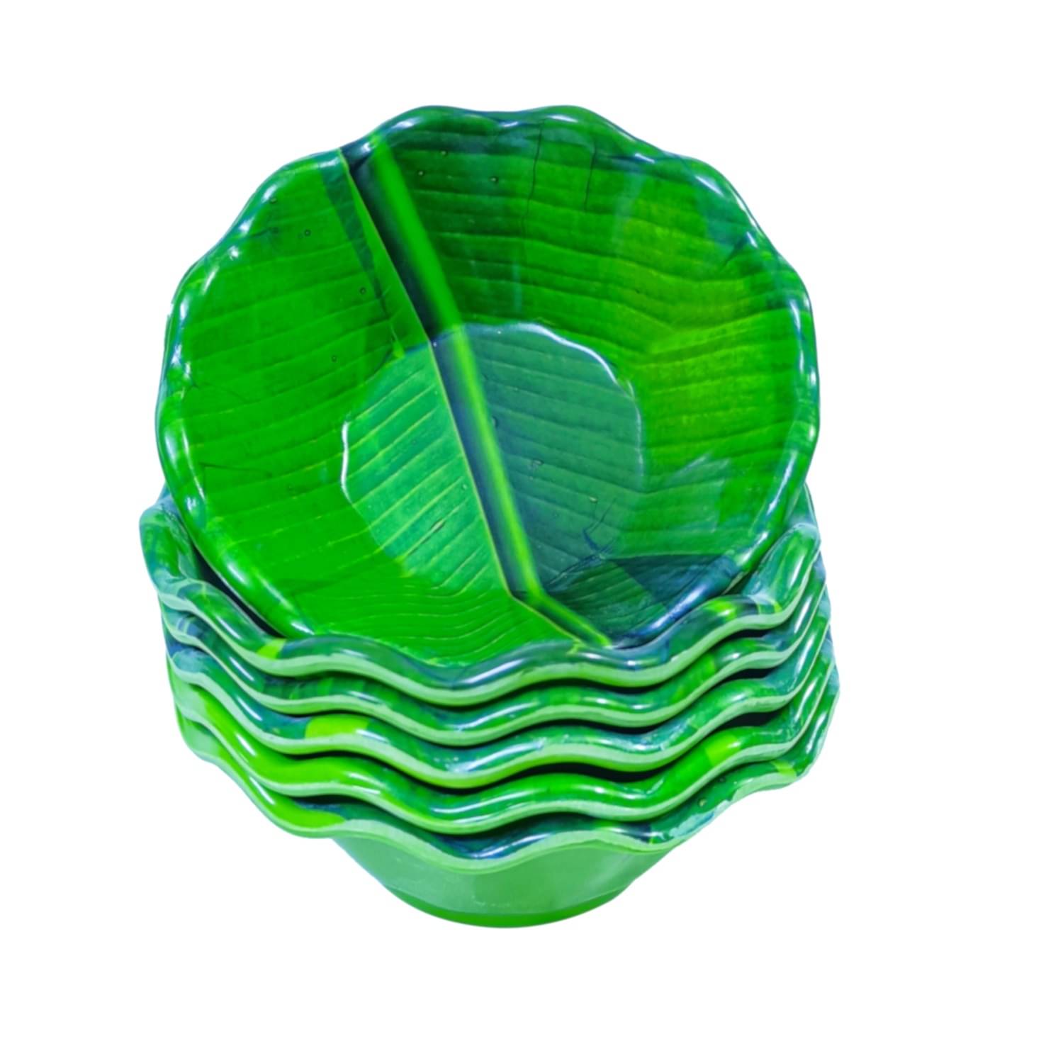 Laserbot Melamine Serving Bowl Banana Melamine Printed Dessert Bowl 2.5 cm ( Set of 6 ) Green Laserbot Melamine Serving Bowl Banana Melamine Printed Dessert Bowl 2.5 cm ( Set of 6 ) Green
