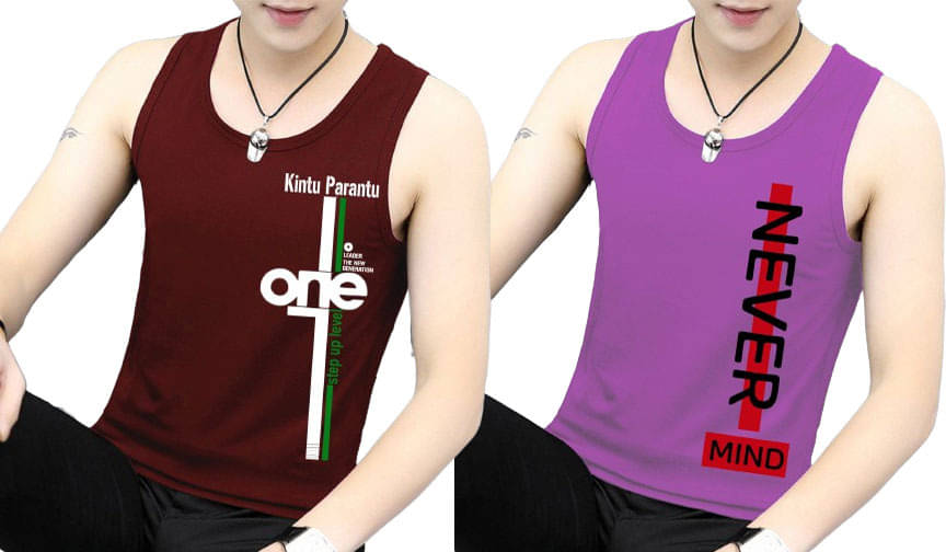 Lecowar Pack of 2 Polyester Gym Vest For Men ( Multicolor4 ) Lecowar Pack of 2 Polyester Gym Vest For Men ( Multicolor4 )