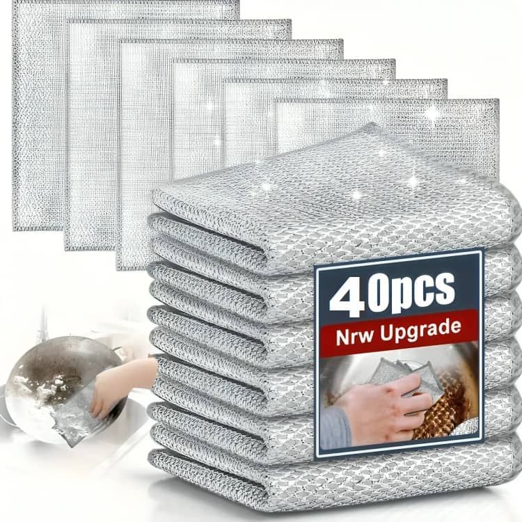 Stainless Steel Scrubber Non-Scratch Wire Dishcloth (Pack of 40) - Body Care - Loofah and Other Tools | Buy online on ZillyBuy