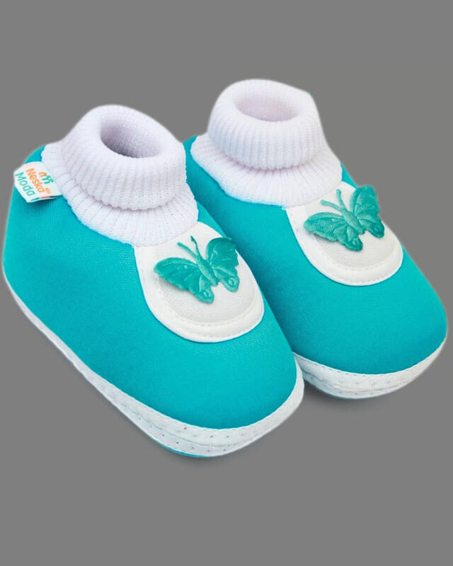     			Neska Moda - Light Blue Booties For Baby Boy & Baby Girl 6-12 Months ( Pack of 1 )