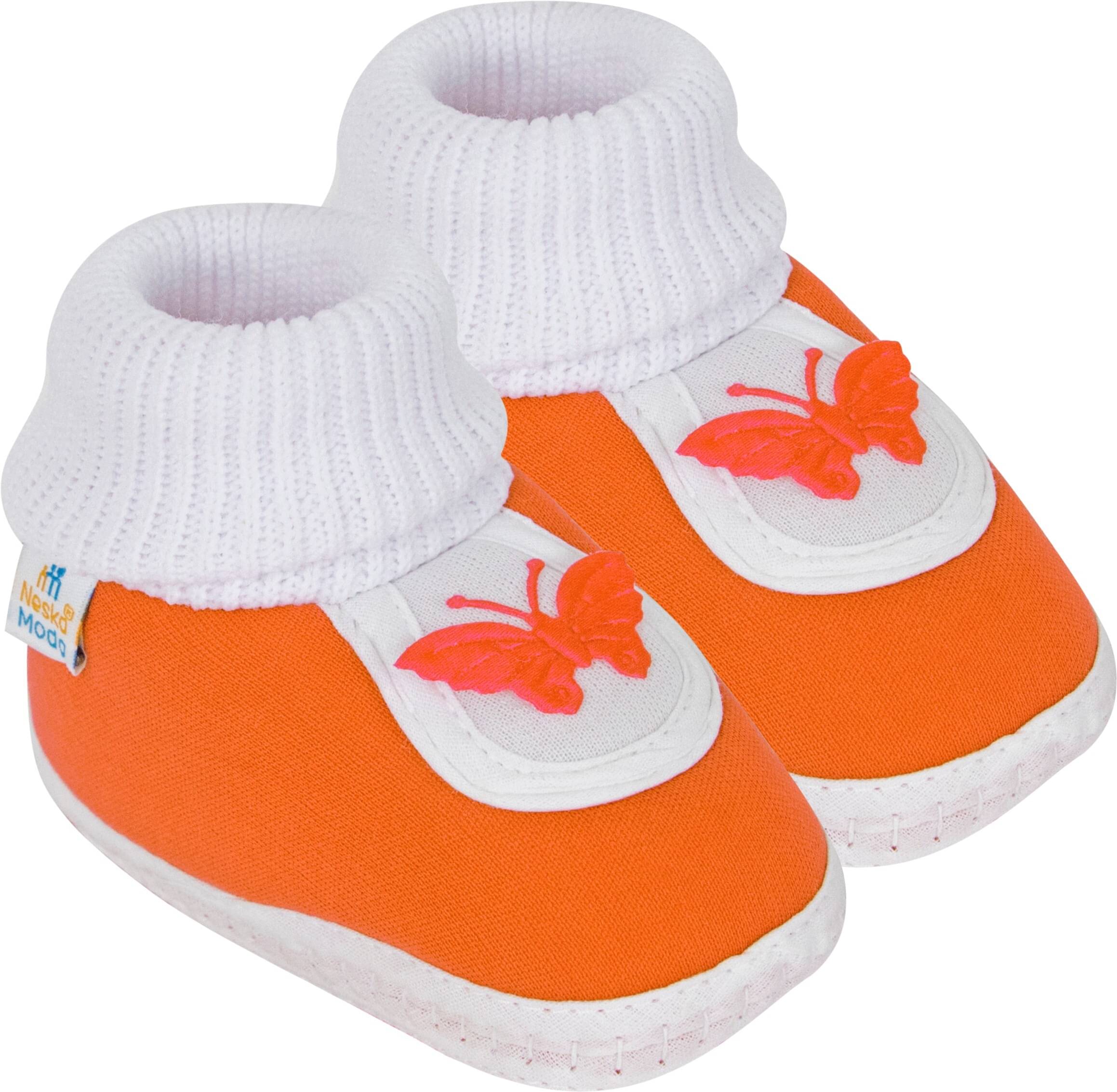     			Neska Moda - Orange Booties For Baby Boy & Baby Girl 6-12 Months ( Pack of 1 )