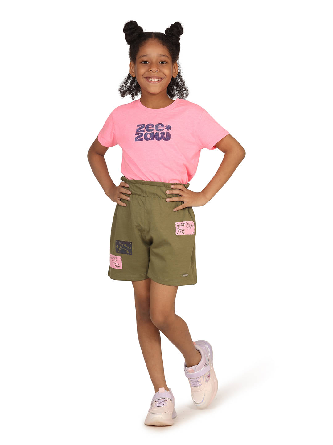     			PAMPOLINA Pack of 1 Girls Cotton Blend Shorts ( Olive Green )