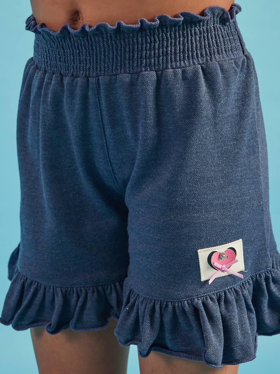     			PAMPOLINA Pack of 1 Girls Cotton Blend Shorts ( Blue )