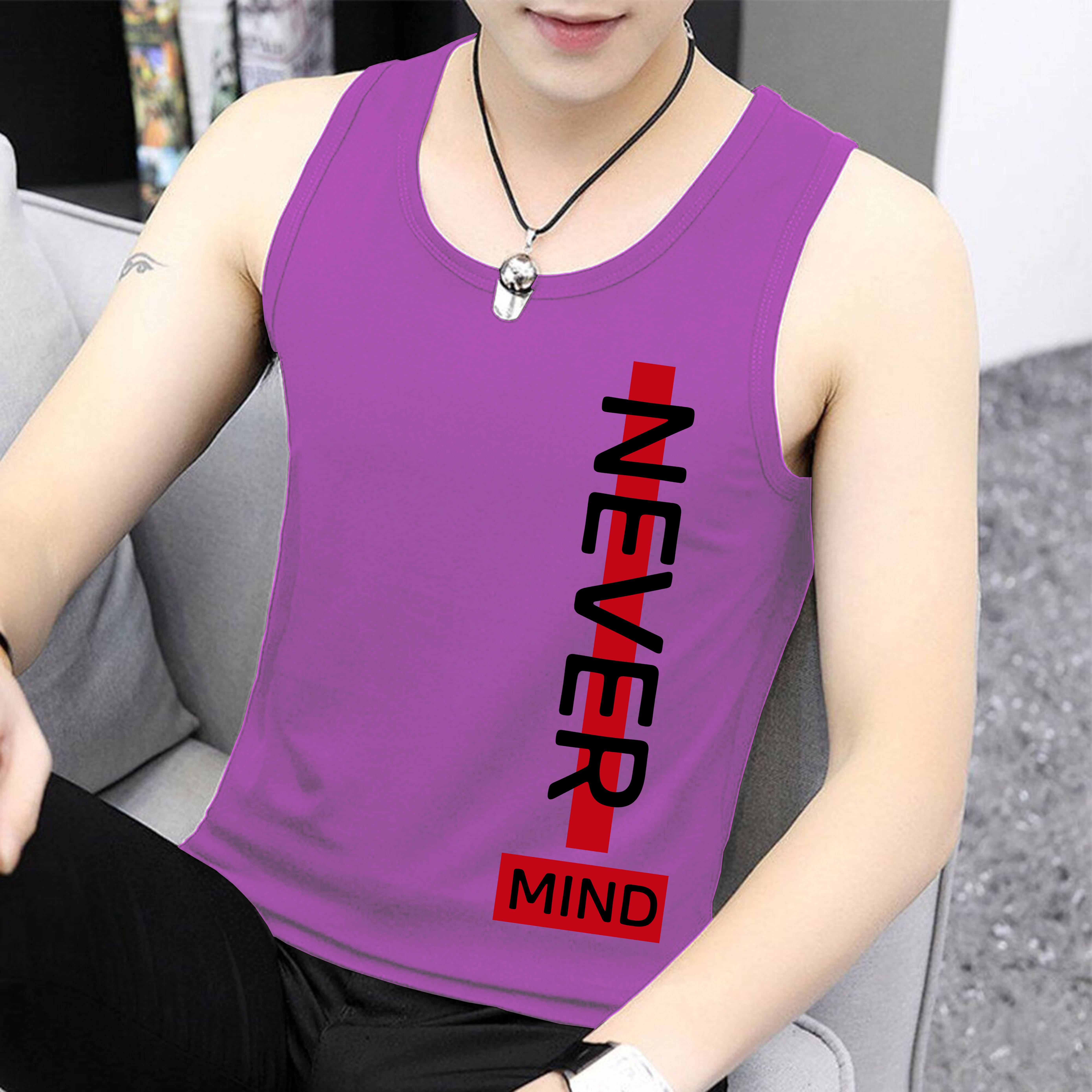 Parona Pack of 1 Polyester Basic Vest For Men ( Lavender ) Parona Pack of 1 Polyester Basic Vest For Men ( Lavender )