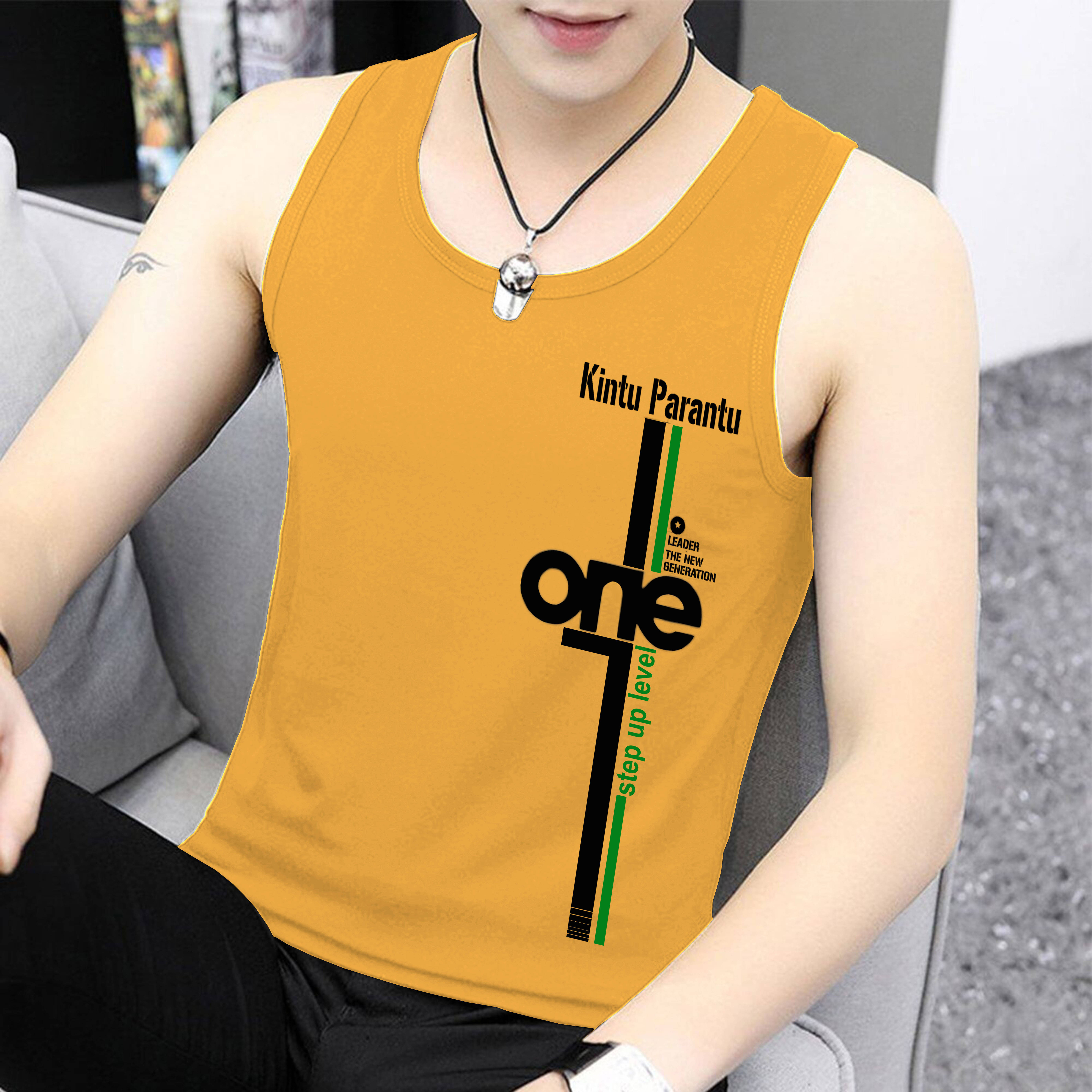     			Parona Pack of 1 Polyester Basic Vest For Men ( Mustard )