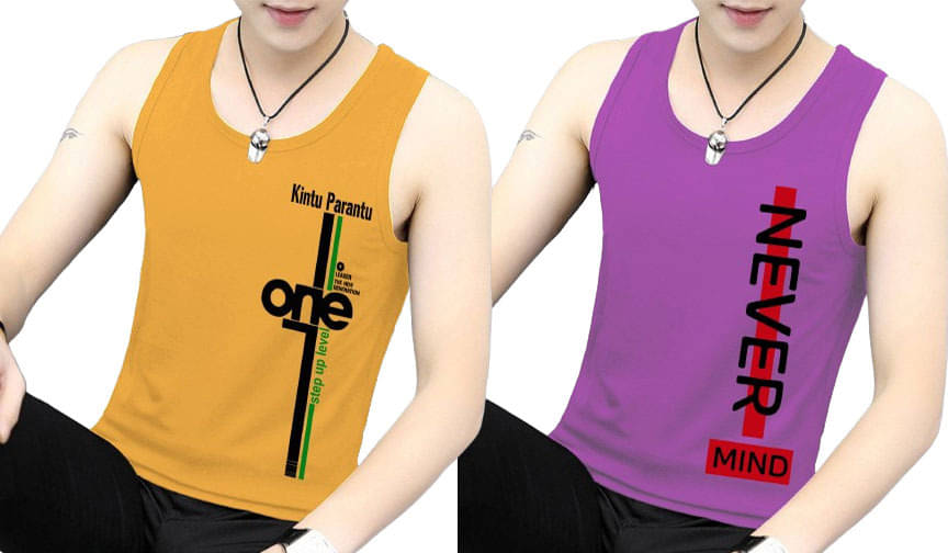     			Parona Pack of 2 Polyester Gym Vest For Men ( Multicolor10 )