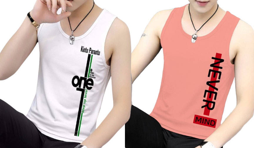 Parona Pack of 2 Polyester Gym Vest For Men ( Multicolor12 )     			Parona Pack of 2 Polyester Gym Vest For Men ( Multicolor12 )