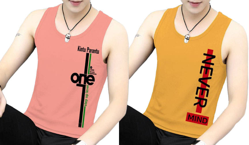     			Parona Pack of 2 Polyester Gym Vest For Men ( Multicolor4 )