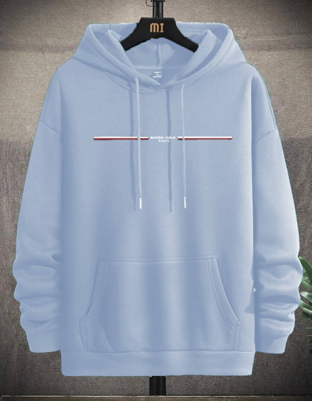 Stylogue Fleece Hooded Men's Sweatshirt - Light Blue ( Pack of 1 )