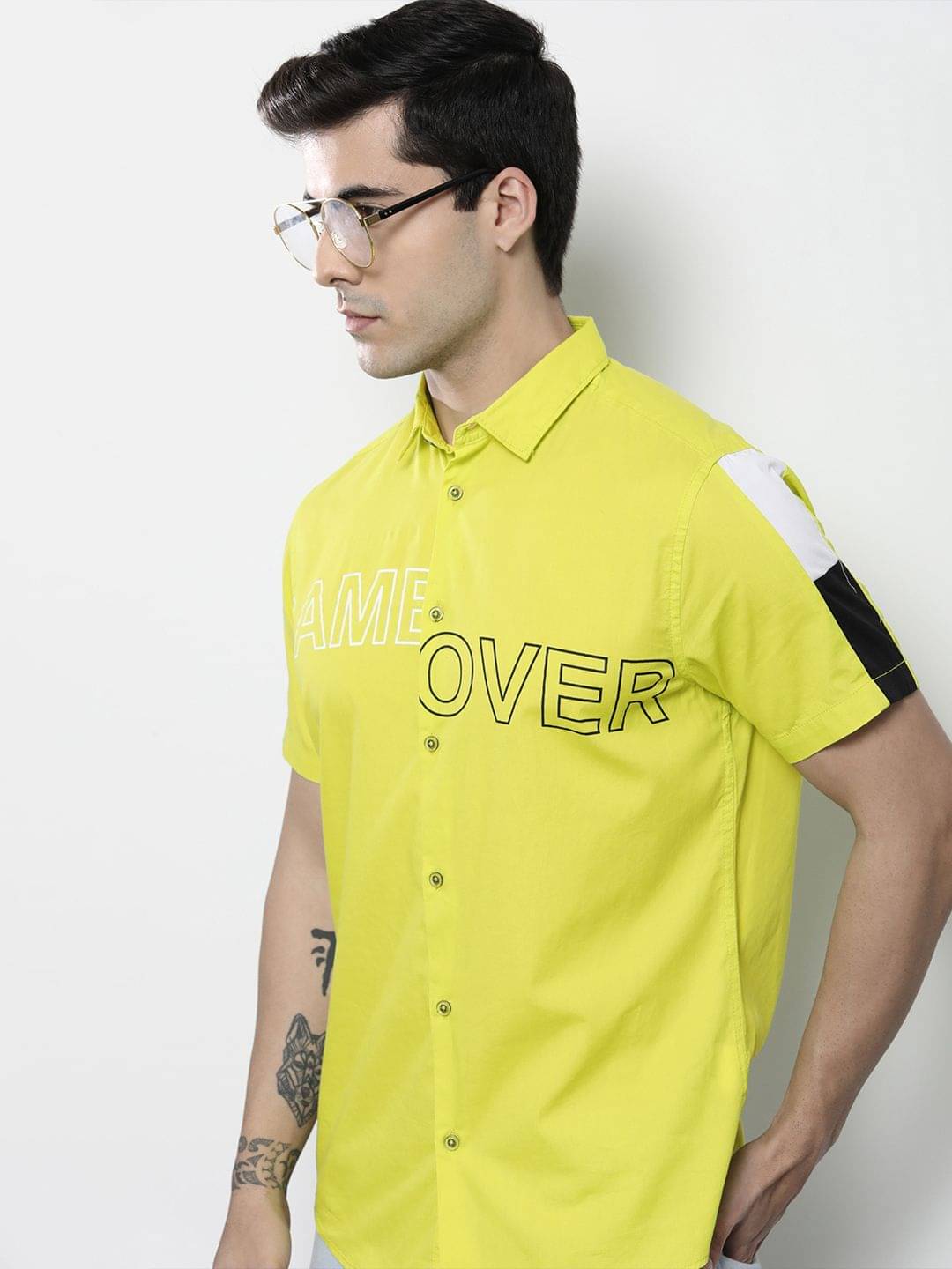     			The Indian Garage Co. 100% Cotton Regular Fit Printed Half Sleeves Men's Casual Shirt - Green ( Pack of 1 )
