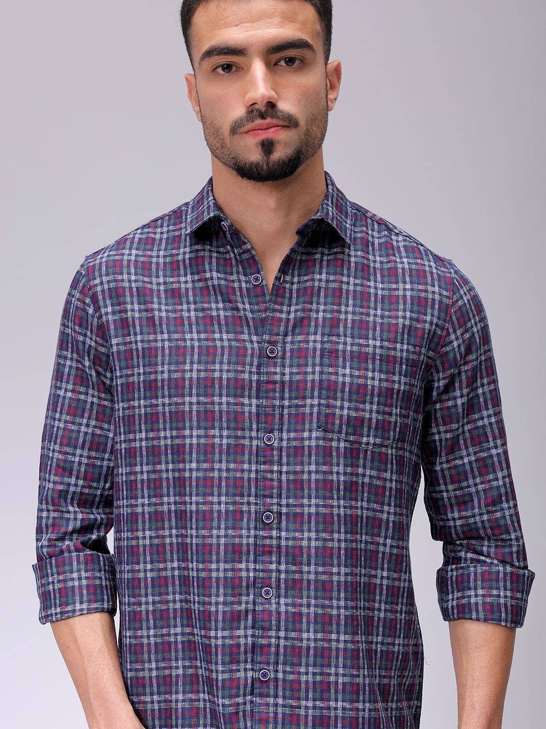 The Indian Garage Co. Poly Cotton Slim Fit Checks Full Sleeves Men's Casual Shirt - Red ( Pack of 1 ) The Indian Garage Co. Poly Cotton Slim Fit Checks Full Sleeves Men's Casual Shirt - Red ( Pack of 1 )