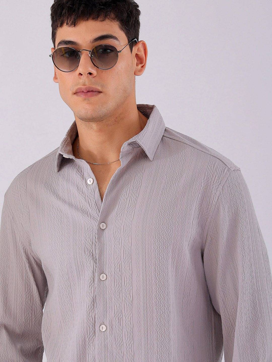     			The Indian Garage Co. Poly Cotton Slim Fit Solids Full Sleeves Men's Casual Shirt - Pink ( Pack of 1 )