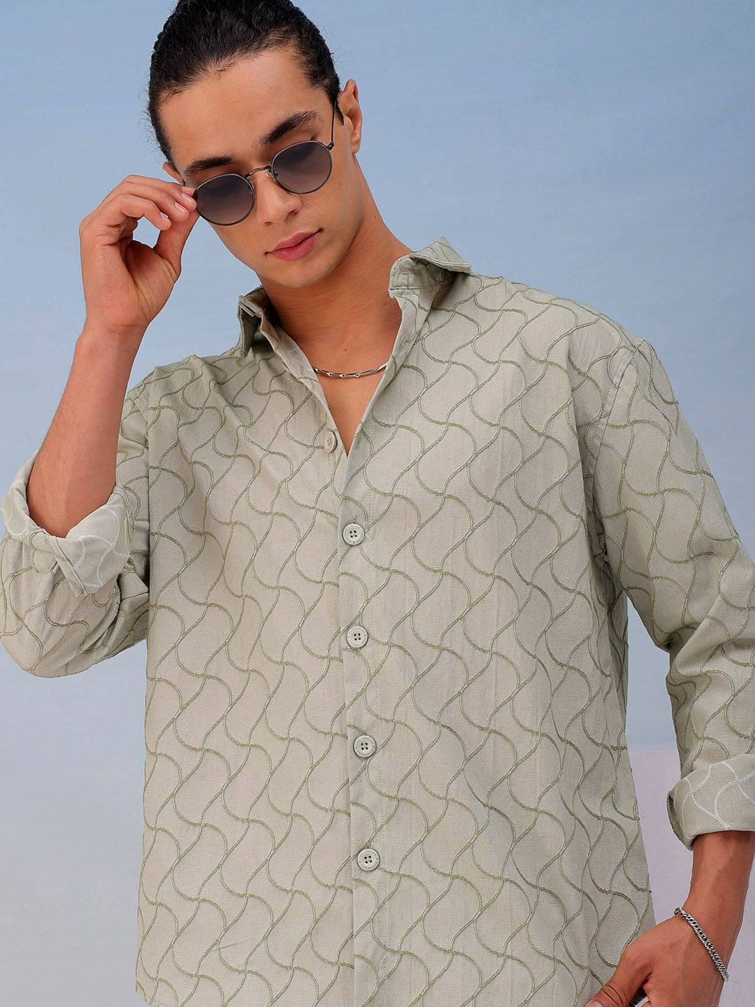The Indian Garage Co. Poly Cotton Relaxed Fit Solids Full Sleeves Men's Casual Shirt - Green ( Pack of 1 )     			The Indian Garage Co. Poly Cotton Relaxed Fit Solids Full Sleeves Men's Casual Shirt - Green ( Pack of 1 )