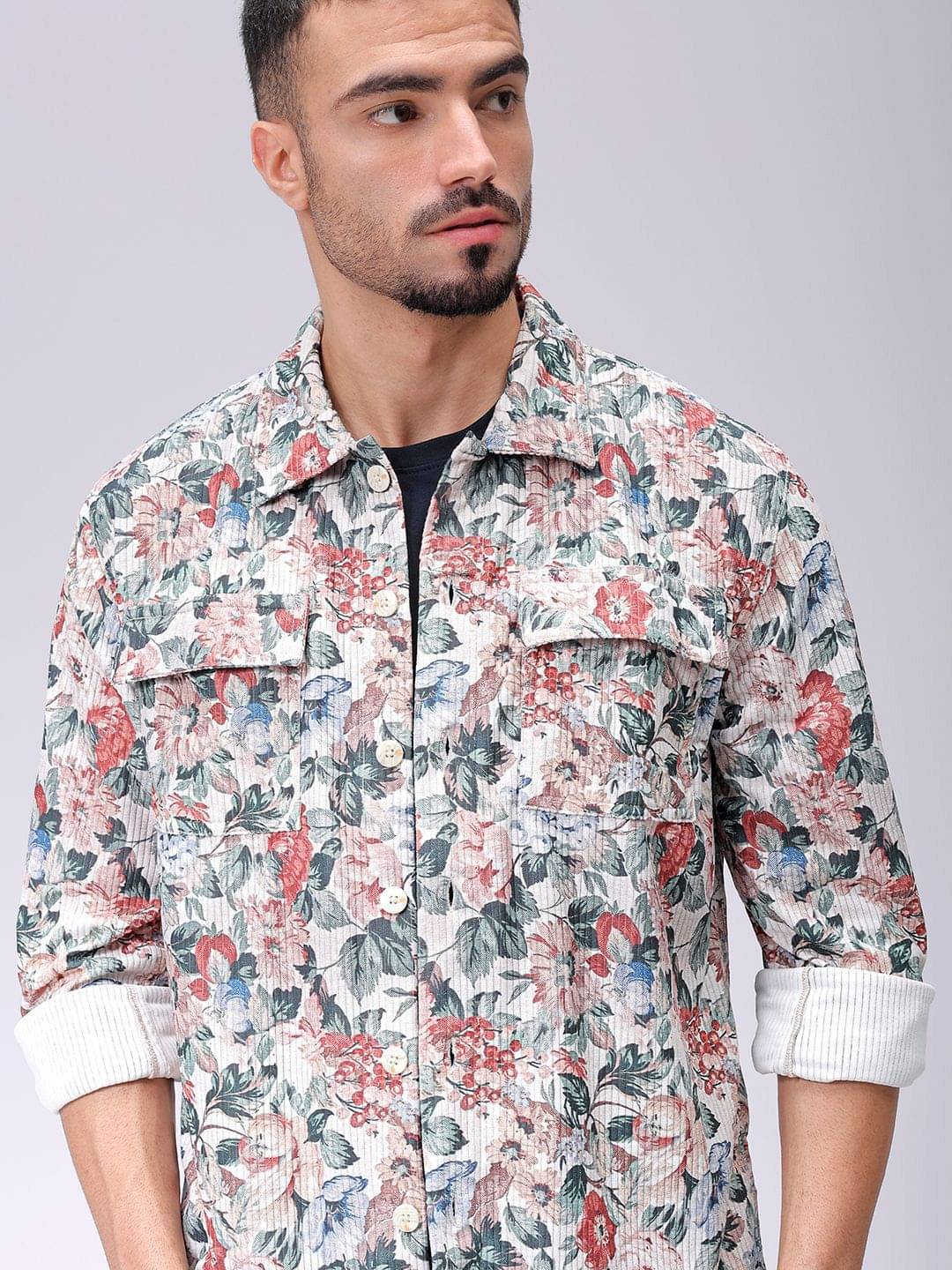 The Indian Garage Co. Polyester Regular Fit Printed Full Sleeves Men's Casual Shirt - Beige ( Pack of 1 ) The Indian Garage Co. Polyester Regular Fit Printed Full Sleeves Men's Casual Shirt - Beige ( Pack of 1 )