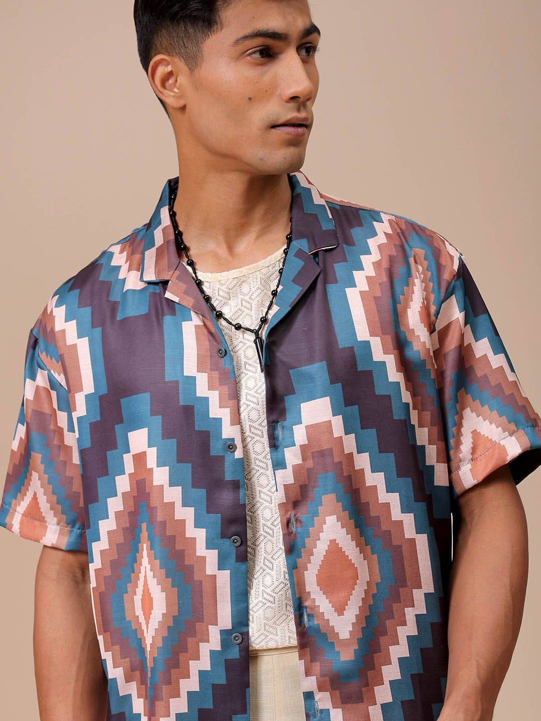 The Indian Garage Co. Polyester Relaxed Fit Printed Half Sleeves Men's Casual Shirt - Black ( Pack of 1 ) The Indian Garage Co. Polyester Relaxed Fit Printed Half Sleeves Men's Casual Shirt - Black ( Pack of 1 )