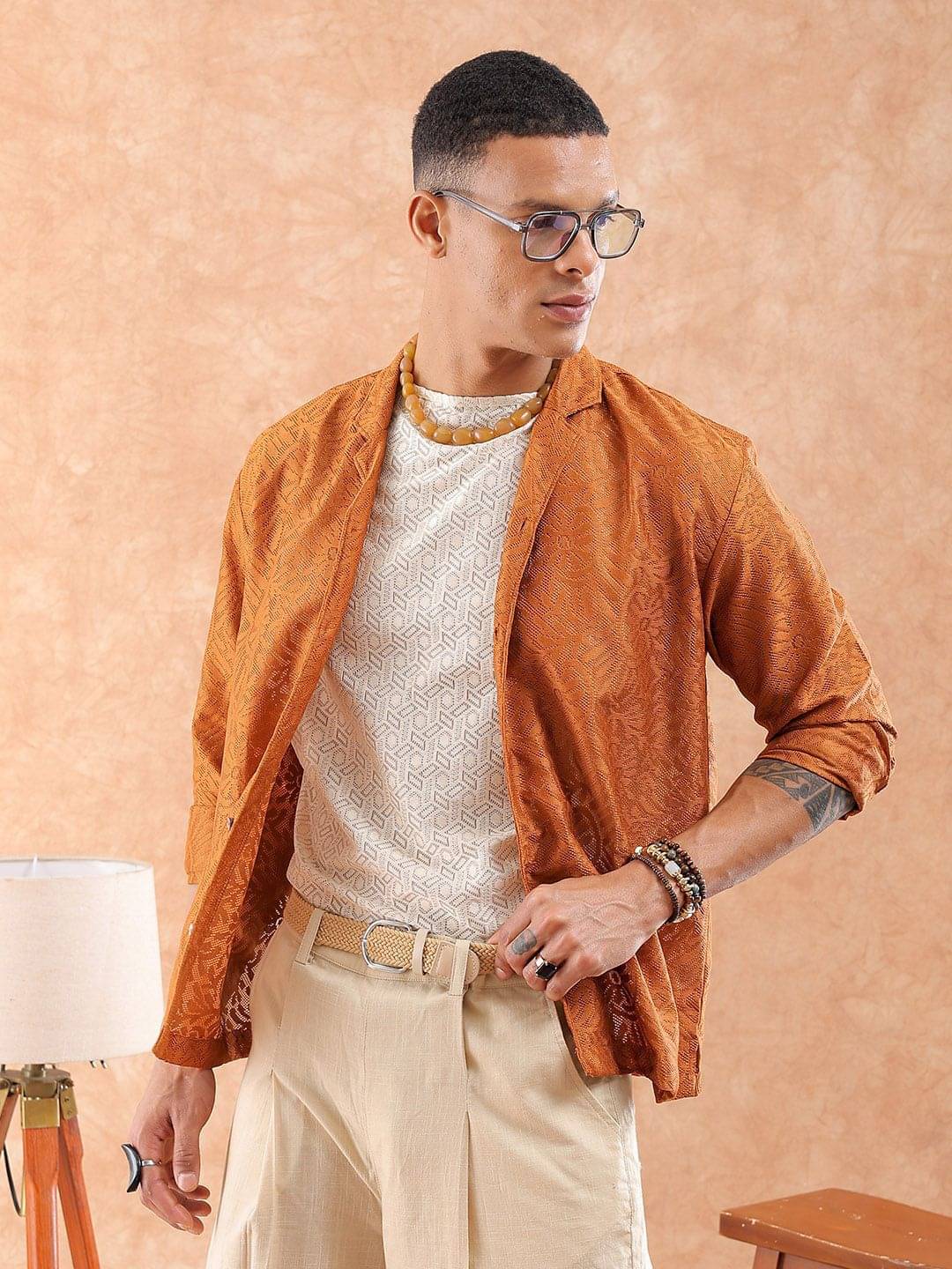 The Indian Garage Co. Polyester Relaxed Fit Solids Full Sleeves Men's Casual Shirt - Brown ( Pack of 1 ) The Indian Garage Co. Polyester Relaxed Fit Solids Full Sleeves Men's Casual Shirt - Brown ( Pack of 1 )