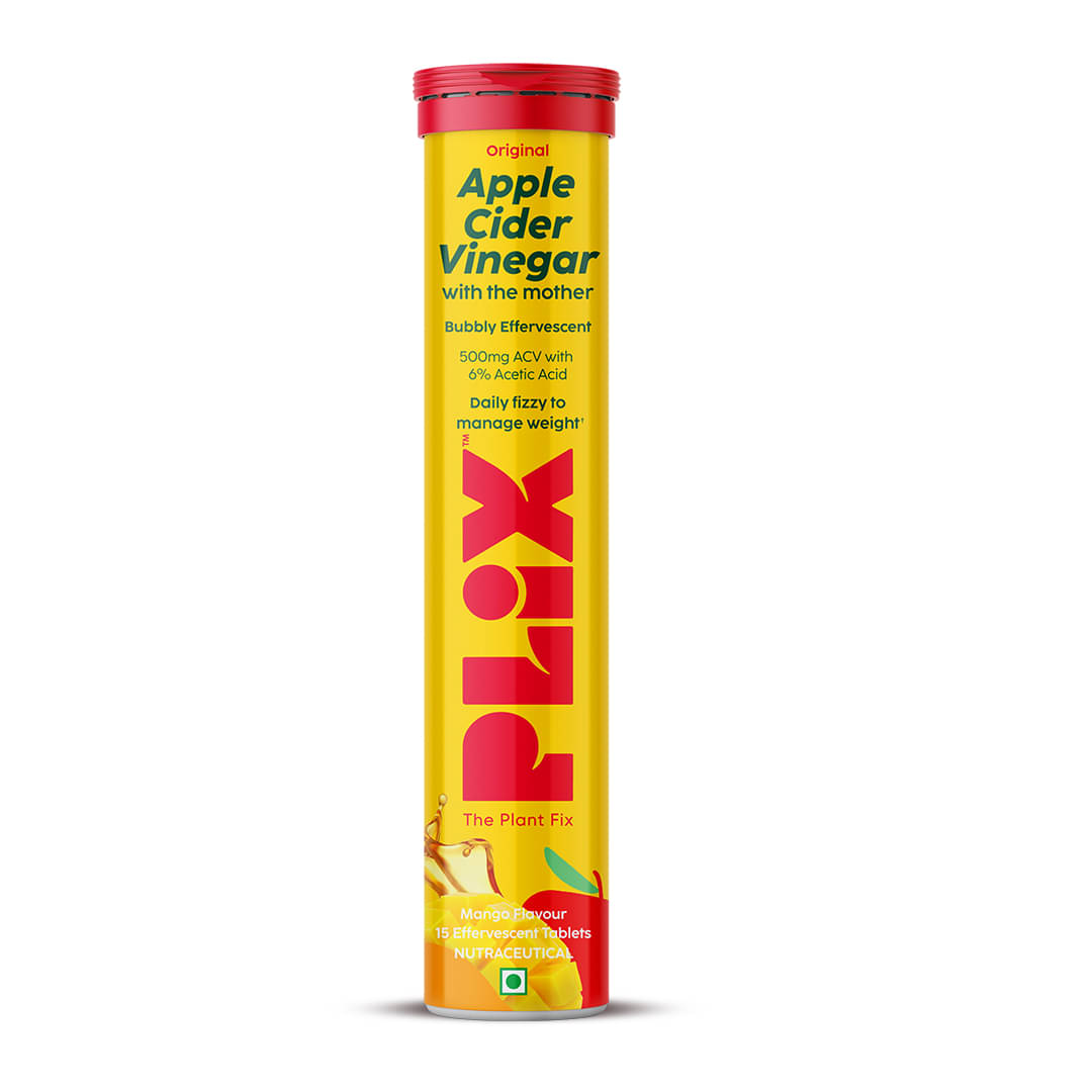 The Plant Fix Plix Apple Cider Vinegar 15 Effervescent Tablet with mother Mango (15 Tablets) The Plant Fix Plix Apple Cider Vinegar 15 Effervescent Tablet with mother Mango (15 Tablets)